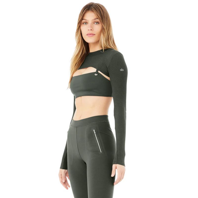 Alo Yoga Thrill Seeker Shrug T-shirt W W3627R-04059 Clothing , Shirts , Women Your Sports Performance