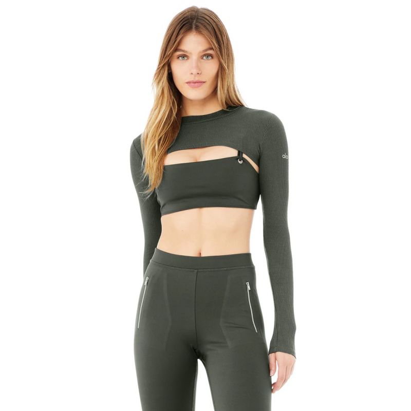 Alo Yoga Thrill Seeker Shrug T-shirt W W3627R-04059 Clothing , Shirts , Women Your Sports Performance