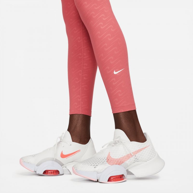 Nike Women's Dri-FIT One Mid-Rise Taped Leggings DD4690-622 Pink Size Small  New