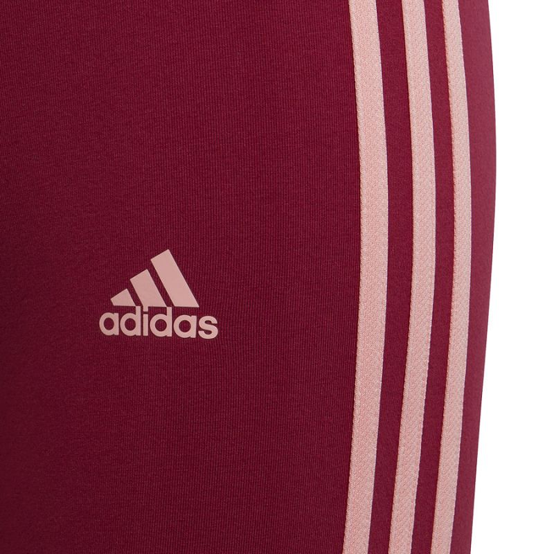 Adidas originals 3 hot sale stripe leggings burgundy