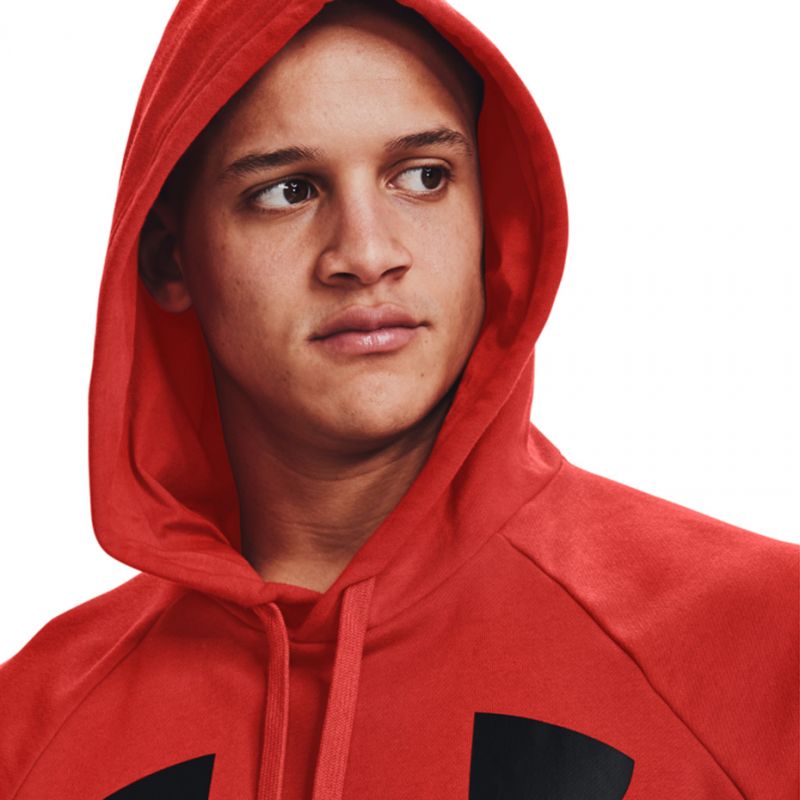 Red under top armor hoodie