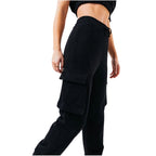 Justhype Sweat Crop T-Shirt-Cargo Joggers W LABON005 Clothing , Tracksuits , Women Your Sports Performance