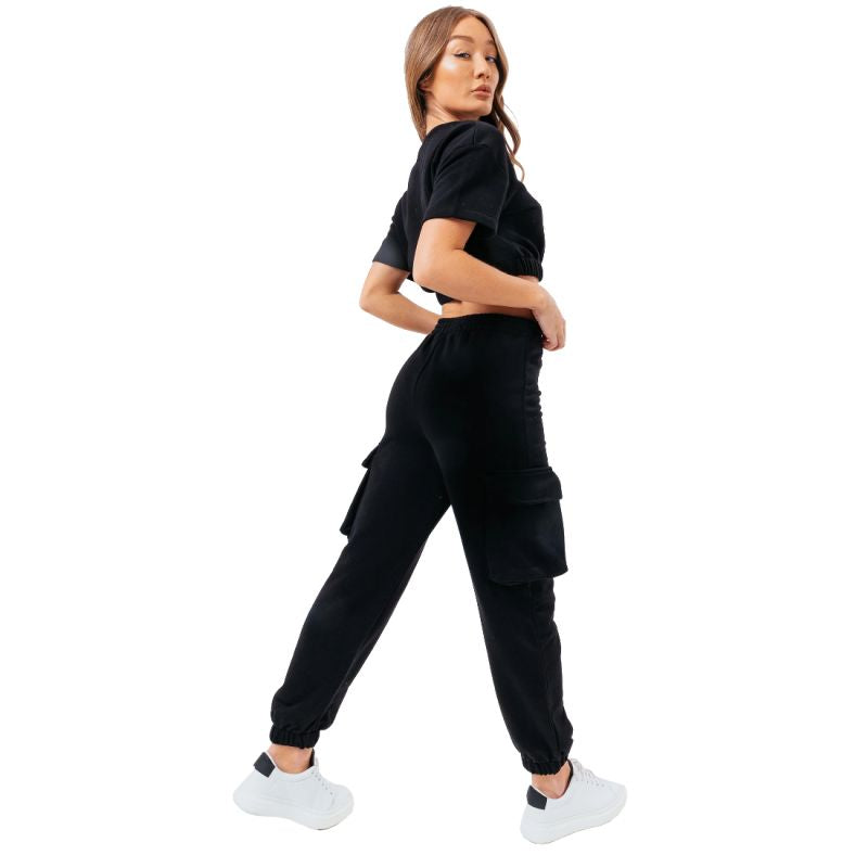 Justhype Sweat Crop T-Shirt-Cargo Joggers W LABON005 Clothing , Tracksuits , Women Your Sports Performance