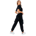 Justhype Sweat Crop T-Shirt-Cargo Joggers W LABON005 Clothing , Tracksuits , Women Your Sports Performance