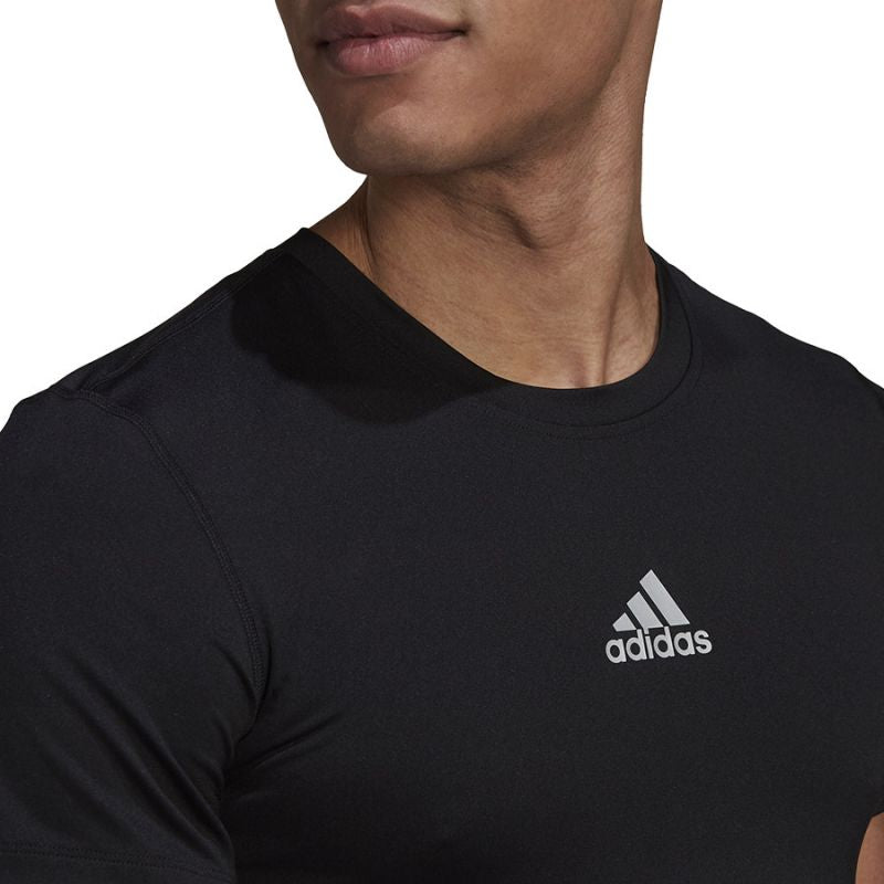Adidas Mens Shirt Extra Large Black Climalite TechFit Short Sleeve  Compression