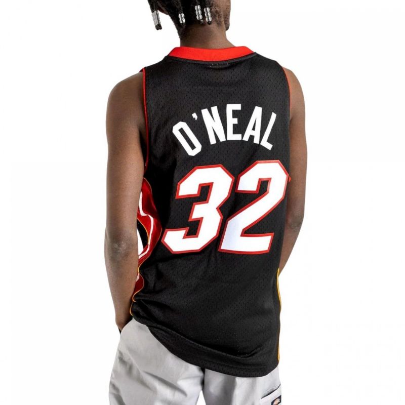 Mitchell &Ness NBA Swingman Miami Heat Shaquille O`Neal T-shirt M SMJYAC18017-MHEBLCK05SON Clothing , Shirts , Men Your Sports Performance