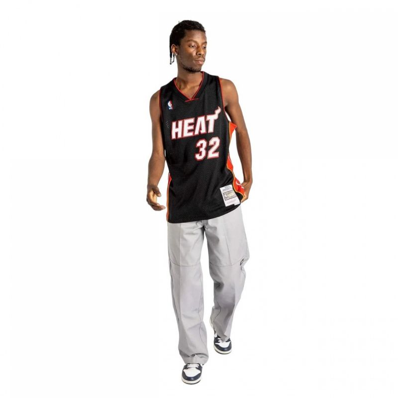Mitchell &Ness NBA Swingman Miami Heat Shaquille O`Neal T-shirt M SMJYAC18017-MHEBLCK05SON Clothing , Shirts , Men Your Sports Performance