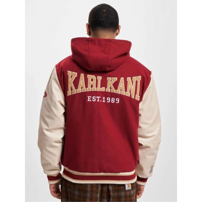 Karl Kani Retro Patch Hooded Block College Jacket M 6075237 Clothing , Jackets, vests , Men Your Sports Performance