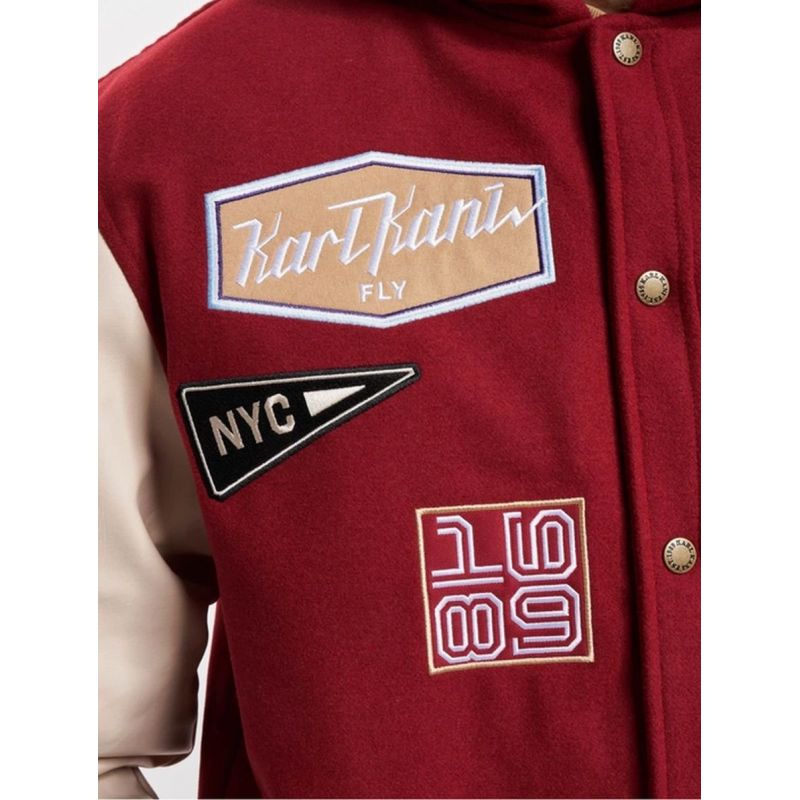 Karl Kani Retro Patch Hooded Block College Jacket M 6075237 Clothing , Jackets, vests , Men Your Sports Performance