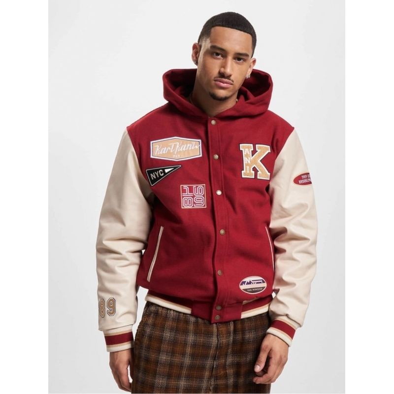 Karl Kani Retro Patch Hooded Block College Jacket M 6075237 Clothing , Jackets, vests , Men Your Sports Performance