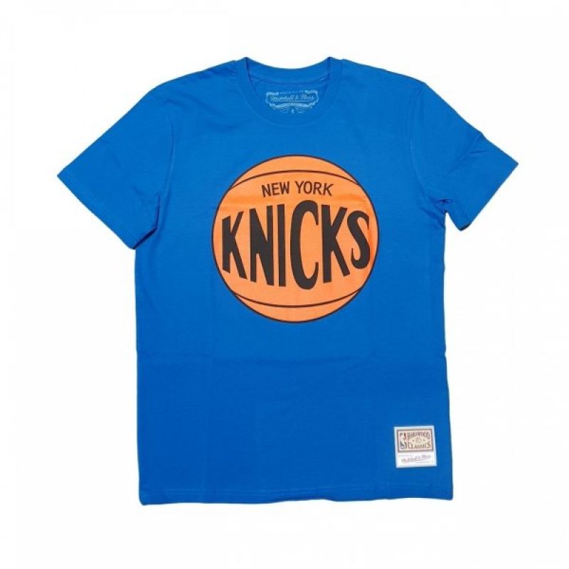 Mitchell &Ness NBA New York Knicks Team Logo Tee M BMTRINTL1268-NYKROYA Clothing , Shirts , Men Your Sports Performance
