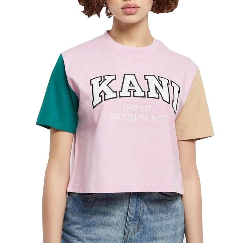 Karl Kani t-shirt Serif Crop Block Tee W 6130859 Clothing , Shirts , Women Your Sports Performance