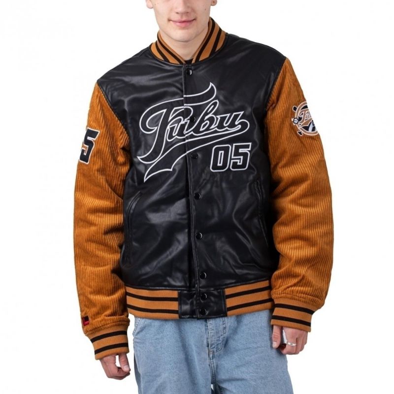 Fubu Bomber Jacket Varsity Block Corduroy Jacket M 6075110 Clothing , Jackets, vests , Men Your Sports Performance