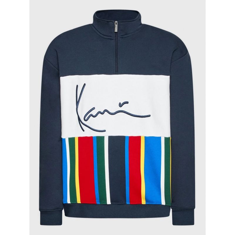 Karl Kani KK Signature Block Stripe Troyer M 6027341 sweatshirt Clothing , Sweatshirts , Men Your Sports Performance