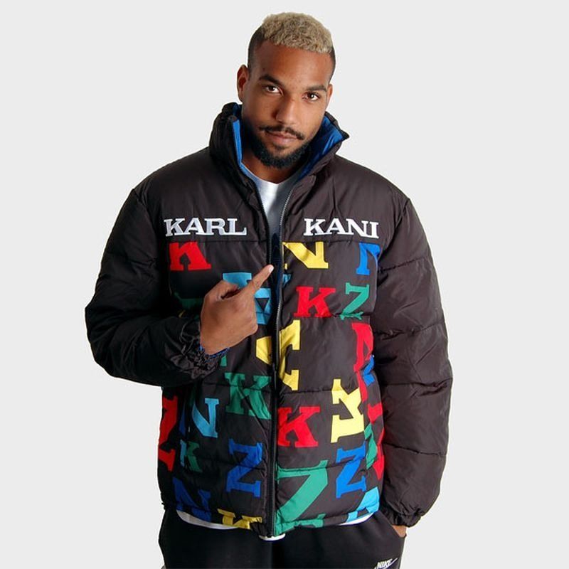 Karl Kani Retro Block Reversible Logo Puffer Jacket M 6076821