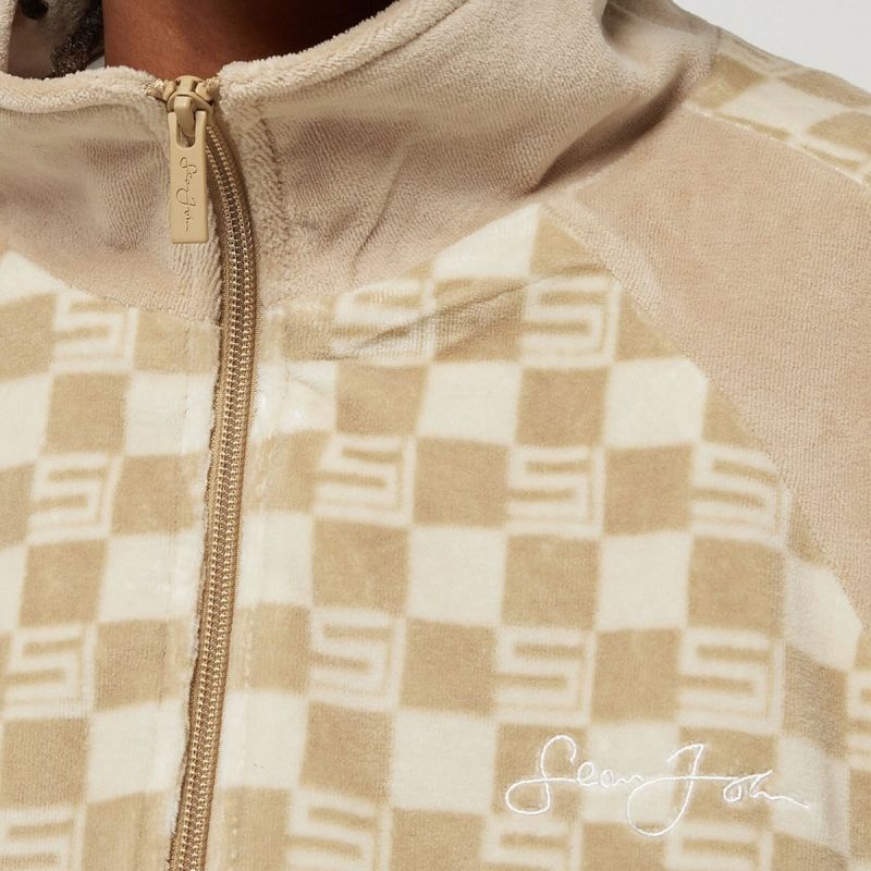 Sean John Check Velours Trackjacket M 6078156 Clothing , Sweatshirts , Men Your Sports Performance
