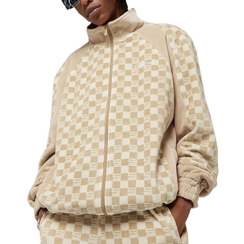 Sean John Check Velours Trackjacket M 6078156 Clothing , Sweatshirts , Men Your Sports Performance