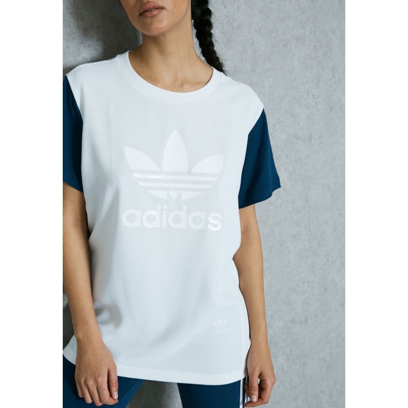 Adidas trefoil tee on sale white