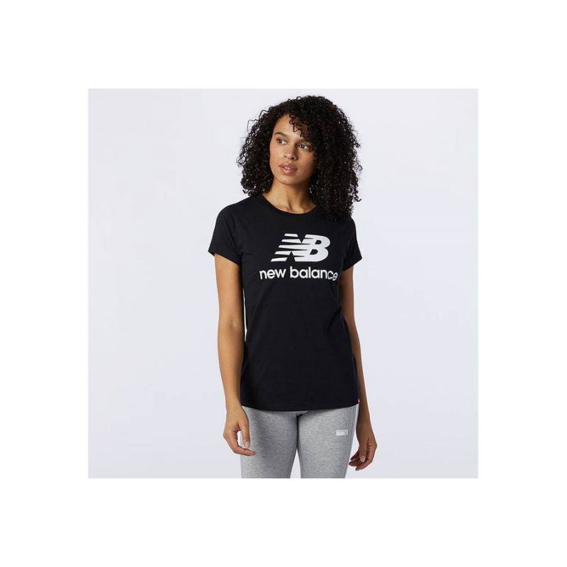 New Balance ESSENTIALS STACKED LOGO TEE BK WT91546BK